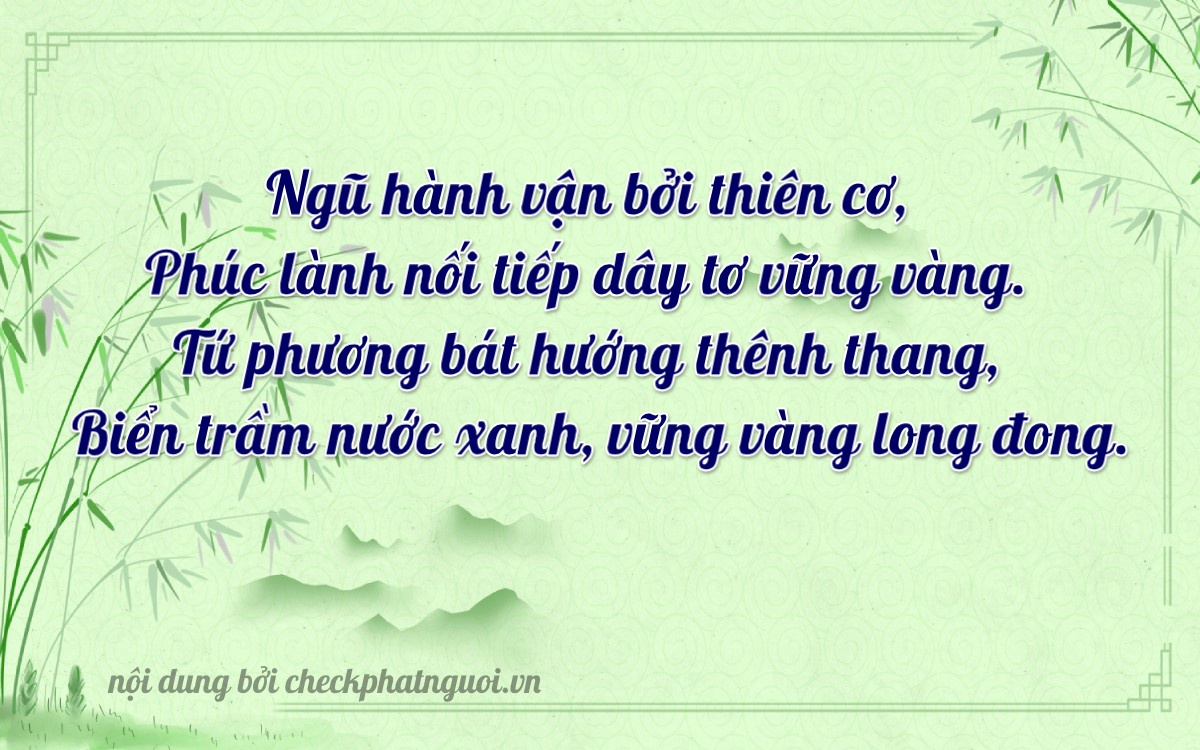 Bài thơ ý nghĩa cho <b>biển số 65MA-00508</b> tại website checkphatnguoi.vn