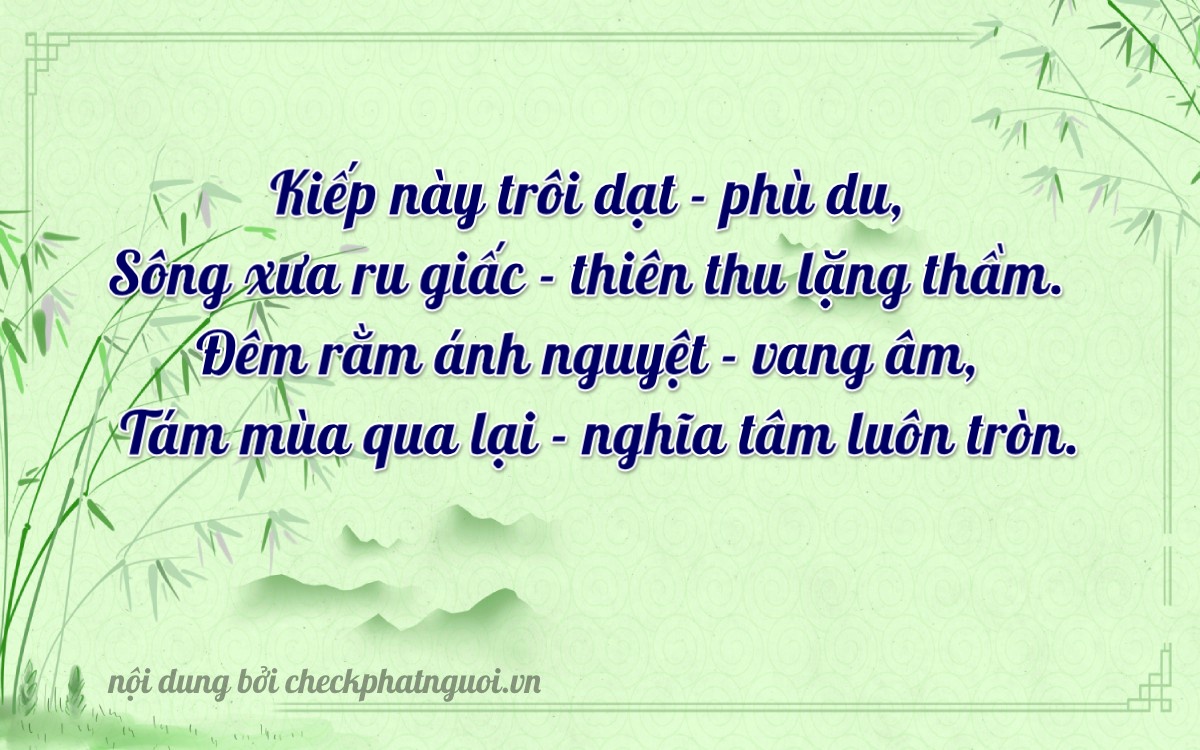 Bài thơ ý nghĩa cho <b>biển số 65MA-02008</b> tại website checkphatnguoi.vn