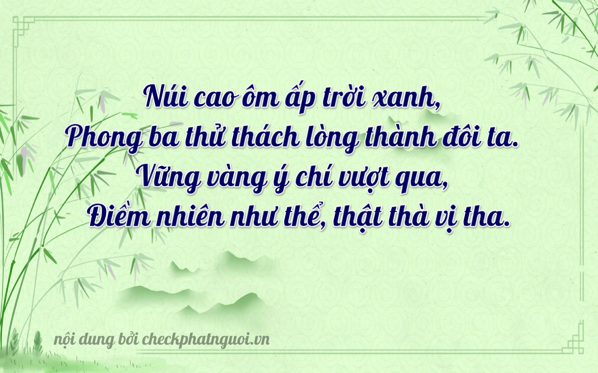 Bài thơ ý nghĩa cho <b>biển số 65MA-02078</b> tại website checkphatnguoi.vn