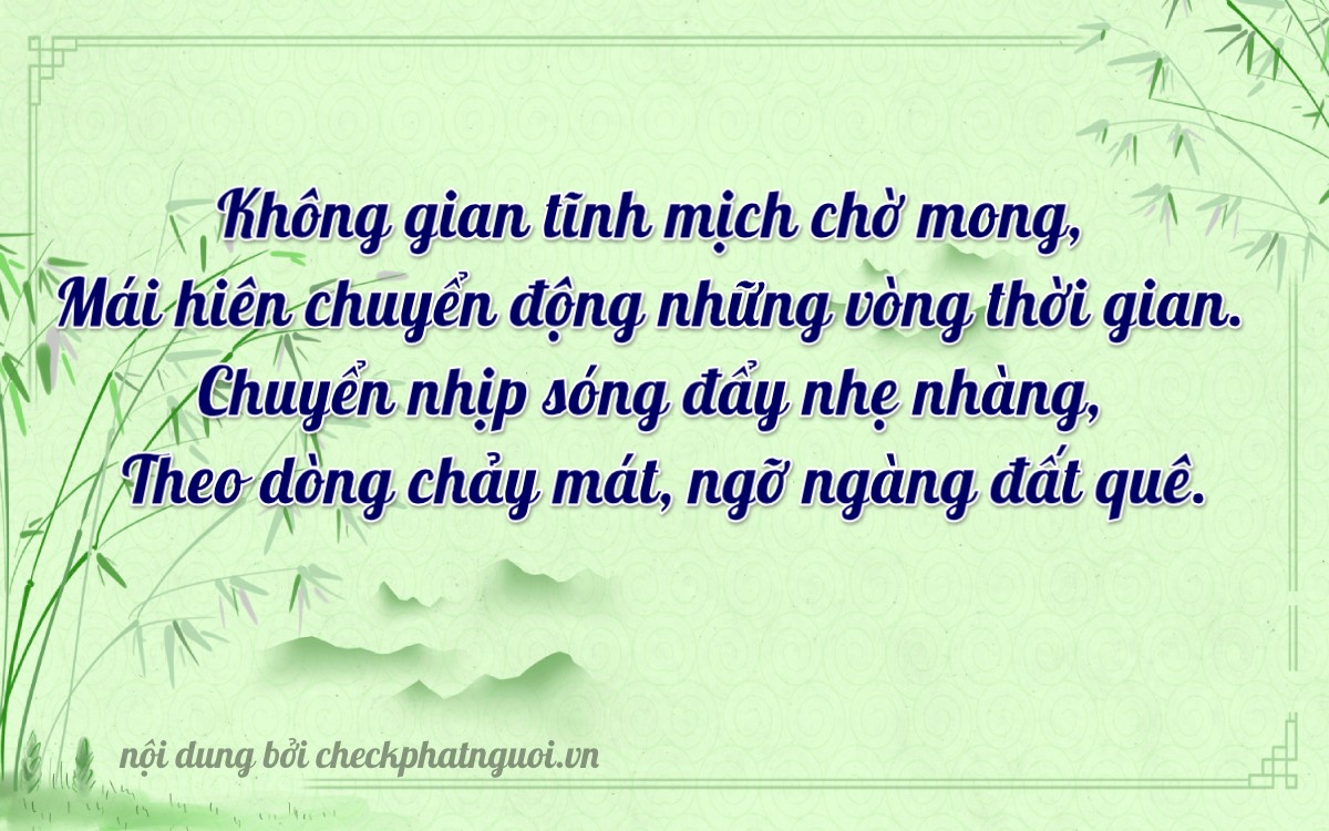 Bài thơ ý nghĩa cho <b>biển số 65MA-05786</b> tại website checkphatnguoi.vn