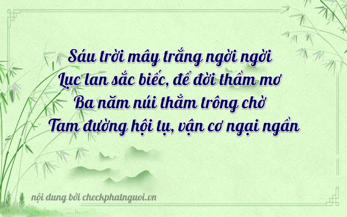 Bài thơ ý nghĩa cho <b>biển số 65MA-06633</b> tại website checkphatnguoi.vn