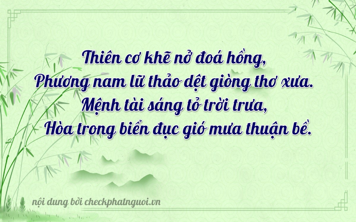 Bài thơ ý nghĩa cho <b>biển số 65MA-07758</b> tại website checkphatnguoi.vn