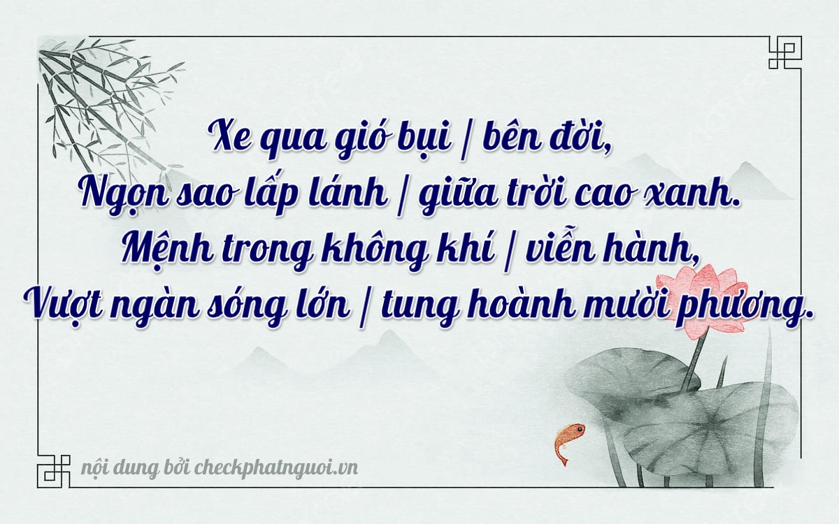 Bài thơ ý nghĩa cho <b>biển số 65MA-08558</b> tại website checkphatnguoi.vn