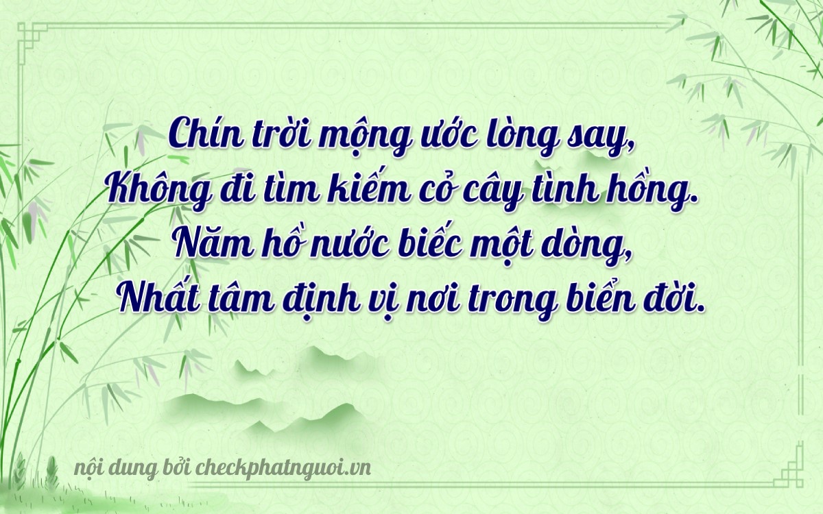 Bài thơ ý nghĩa cho <b>biển số 65MA-09051</b> tại website checkphatnguoi.vn