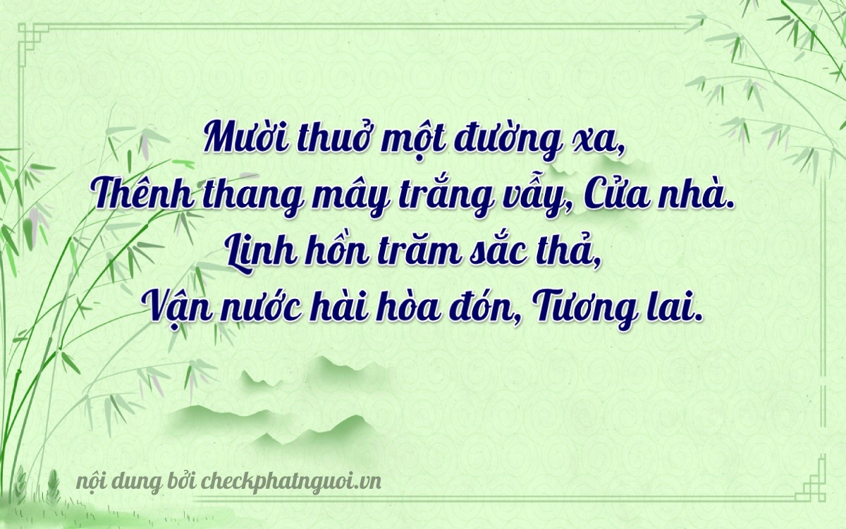 Bài thơ ý nghĩa cho <b>biển số 65MA-10116</b> tại website checkphatnguoi.vn