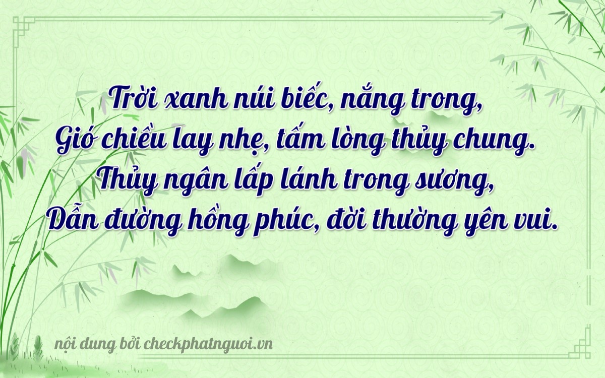 Bài thơ ý nghĩa cho <b>biển số 65MA-12037</b> tại website checkphatnguoi.vn