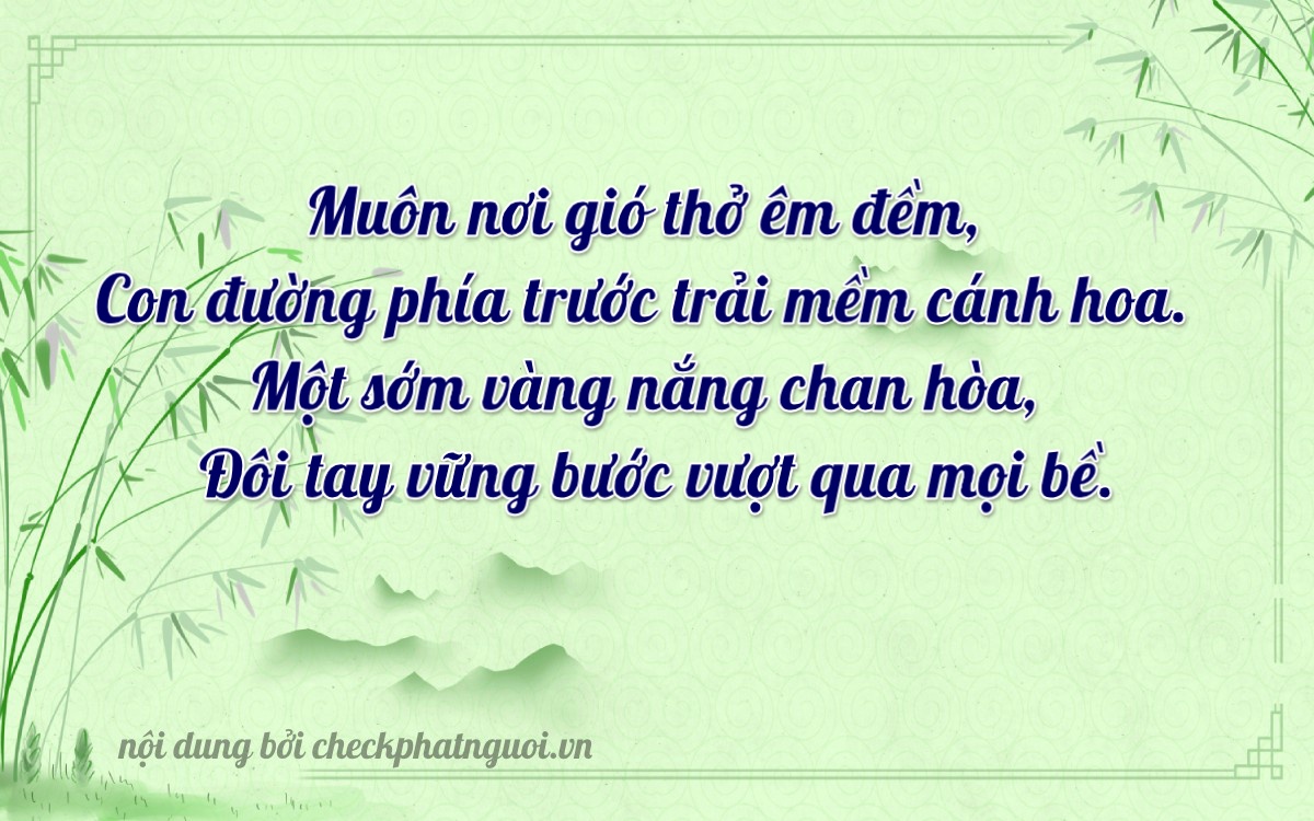 Bài thơ ý nghĩa cho <b>biển số 65MA-12202</b> tại website checkphatnguoi.vn