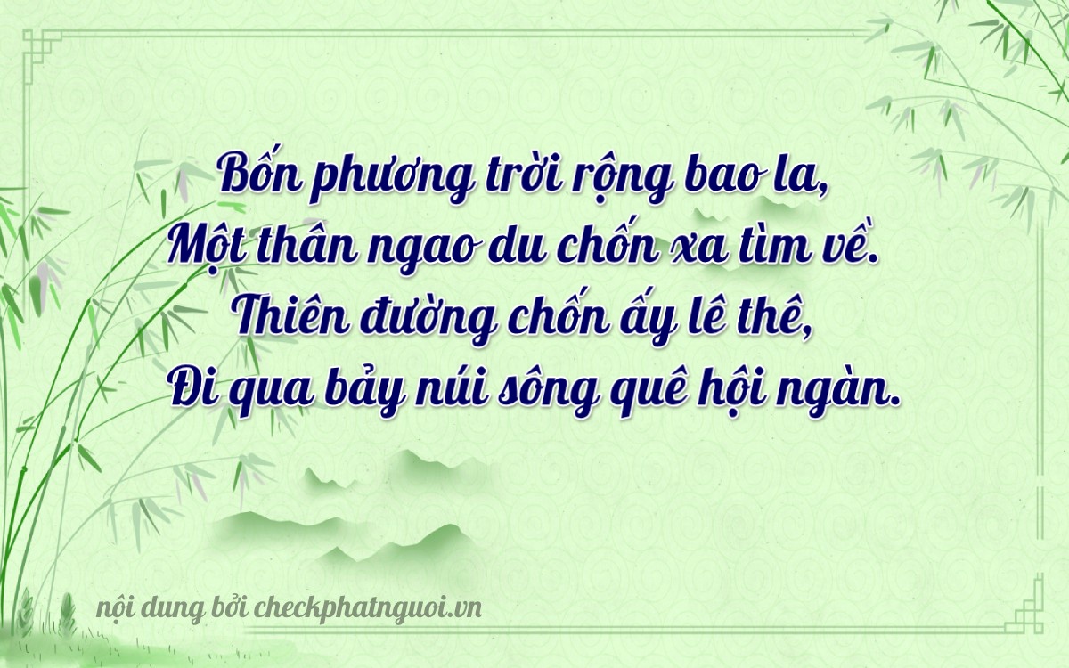 Bài thơ ý nghĩa cho <b>biển số 65MA-14171</b> tại website checkphatnguoi.vn