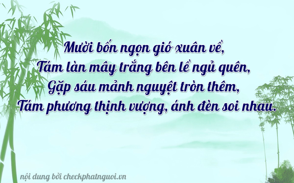 Bài thơ ý nghĩa cho <b>biển số 65MA-14868</b> tại website checkphatnguoi.vn