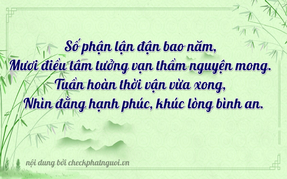 Bài thơ ý nghĩa cho <b>biển số 65MA-15467</b> tại website checkphatnguoi.vn