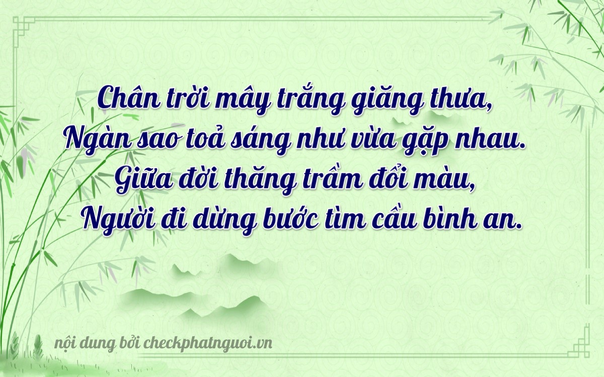 Bài thơ ý nghĩa cho <b>biển số 65N1-10039</b> tại website checkphatnguoi.vn