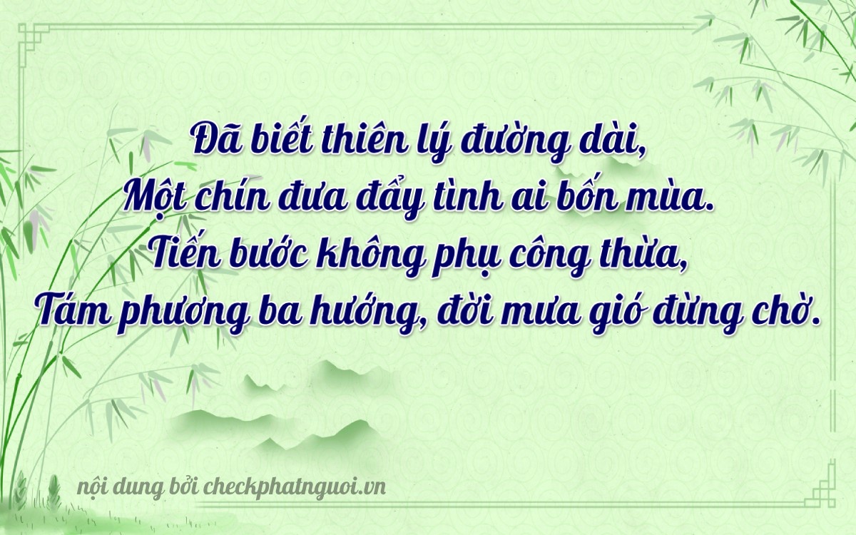 Bài thơ ý nghĩa cho <b>biển số 65P-19283</b> tại website checkphatnguoi.vn