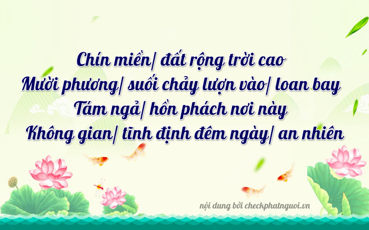 Bài thơ ý nghĩa cho <b>biển số 65P-91806</b> tại website checkphatnguoi.vn