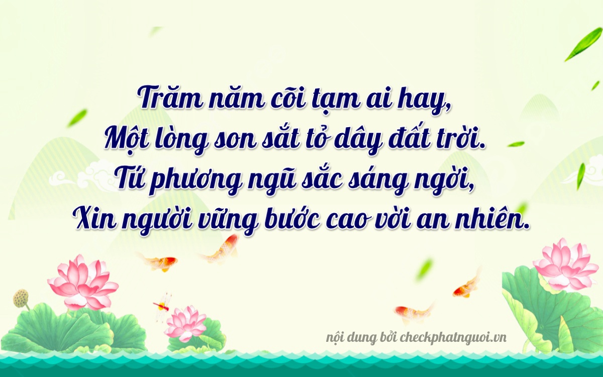 Bài thơ ý nghĩa cho <b>biển số 65U-10014</b> tại website checkphatnguoi.vn