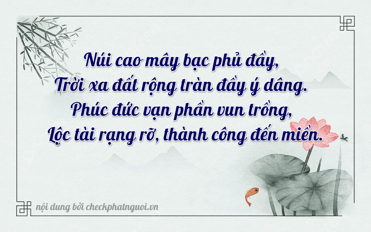 Bài thơ ý nghĩa cho <b>biển số 65U-18480</b> tại website checkphatnguoi.vn