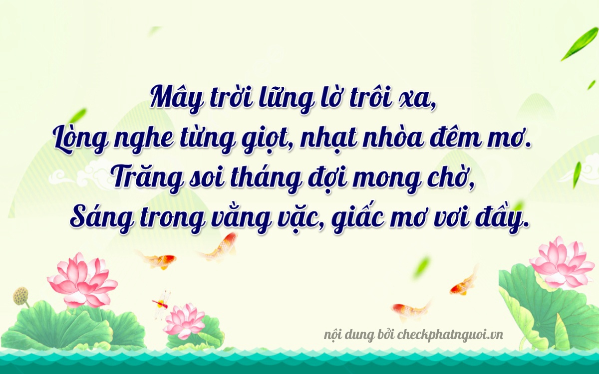 Bài thơ ý nghĩa cho <b>biển số 65U-18943</b> tại website checkphatnguoi.vn