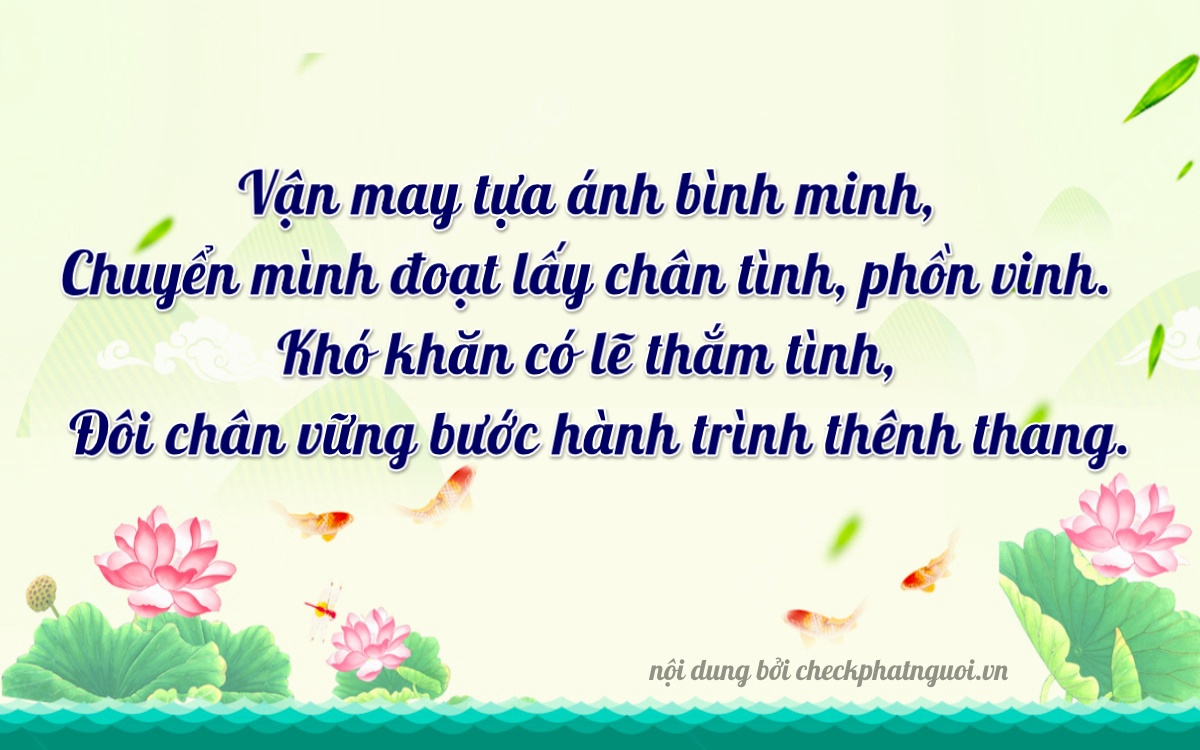 Bài thơ ý nghĩa cho <b>biển số 65U-20990</b> tại website checkphatnguoi.vn