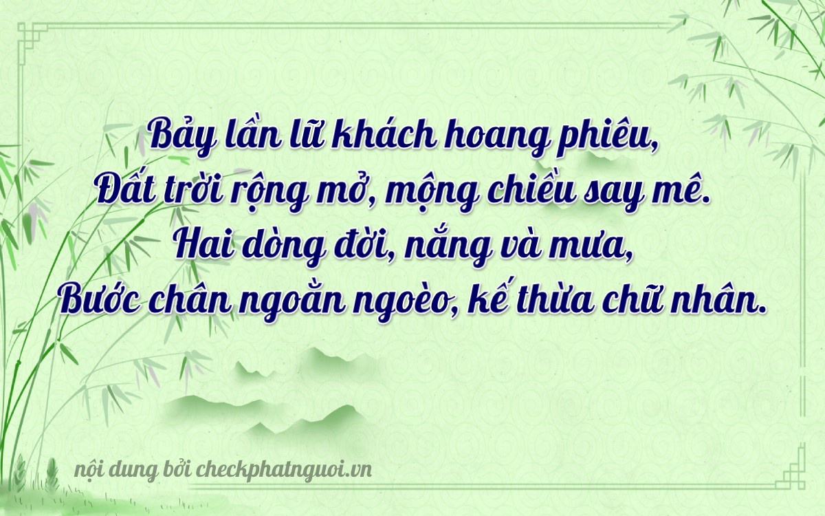Bài thơ ý nghĩa cho <b>biển số 65X-17272</b> tại website checkphatnguoi.vn