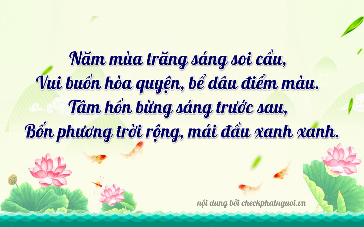 Bài thơ ý nghĩa cho <b>biển số 65X-5014</b> tại website checkphatnguoi.vn
