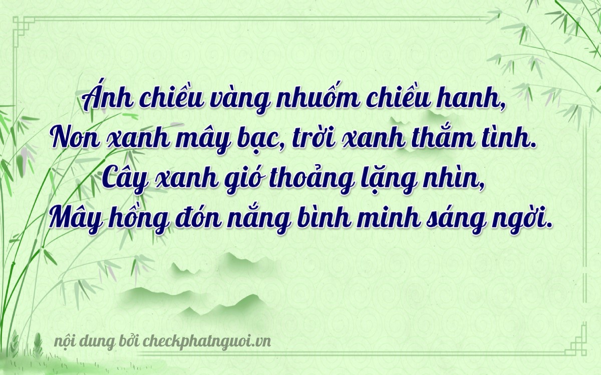 Bài thơ ý nghĩa cho <b>biển số 66A-04708</b> tại website checkphatnguoi.vn