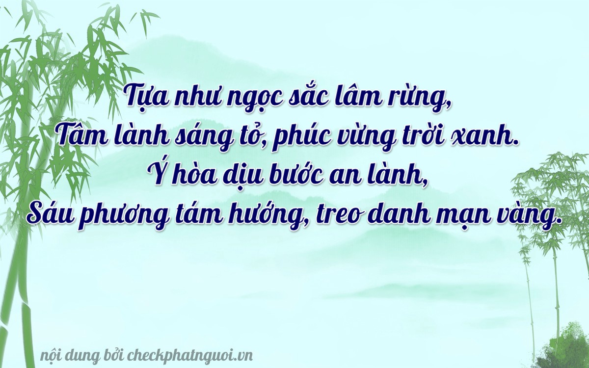 Bài thơ ý nghĩa cho <b>biển số 66A-06120</b> tại website checkphatnguoi.vn
