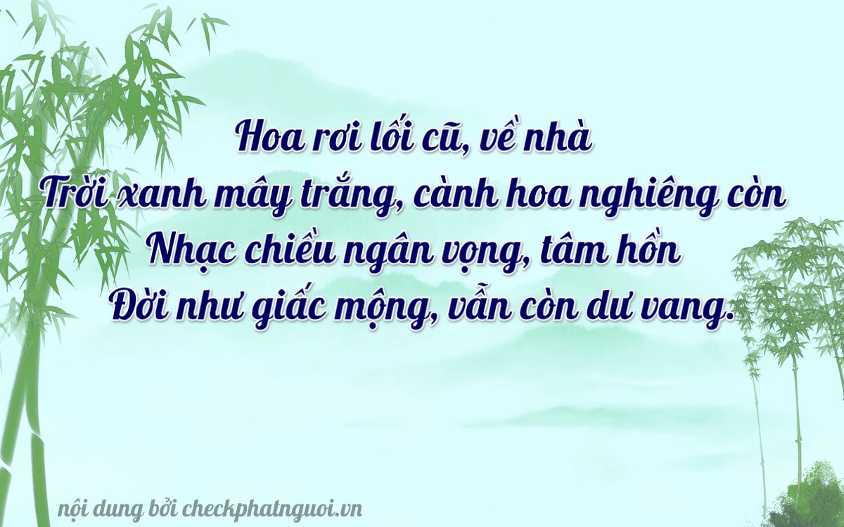 Bài thơ ý nghĩa cho <b>biển số 66A-06772</b> tại website checkphatnguoi.vn