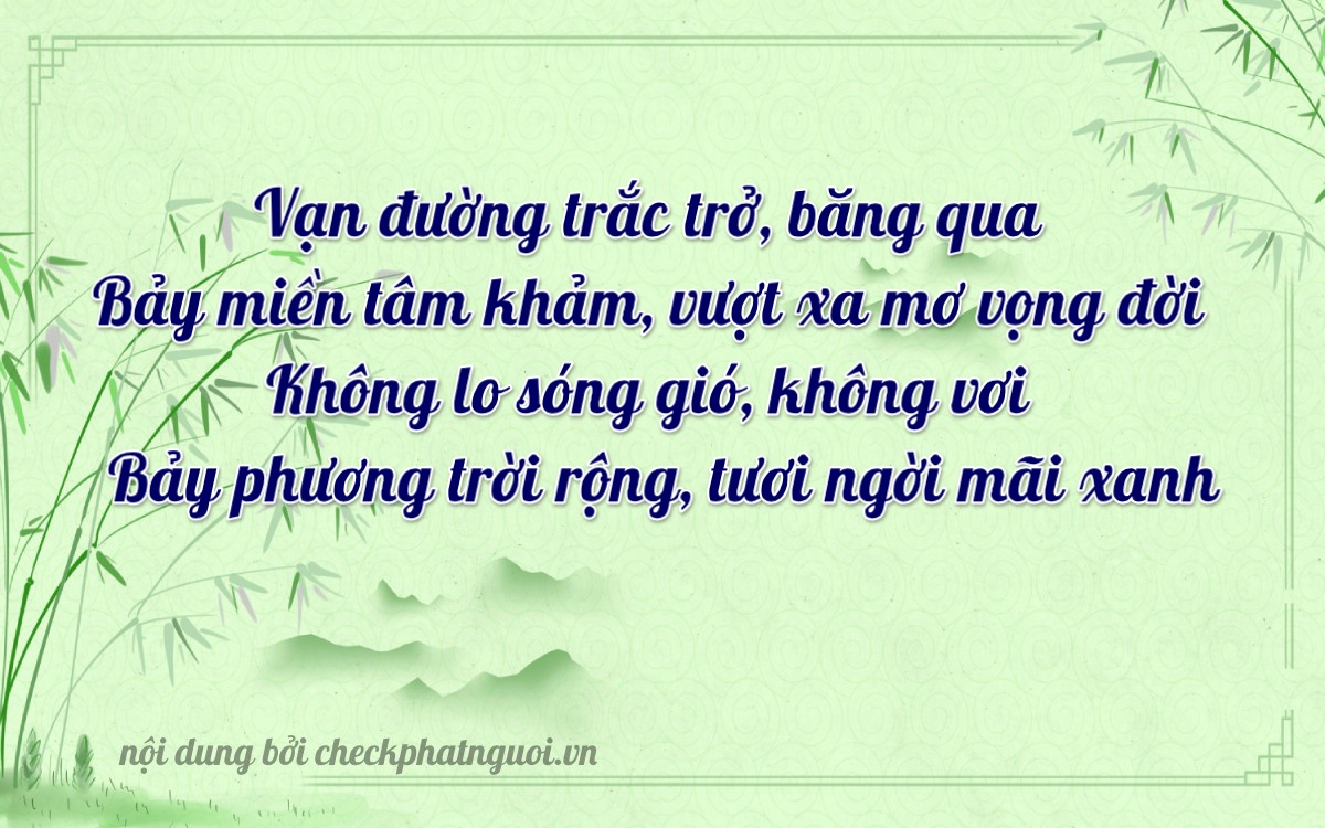 Bài thơ ý nghĩa cho <b>biển số 66A-07067</b> tại website checkphatnguoi.vn