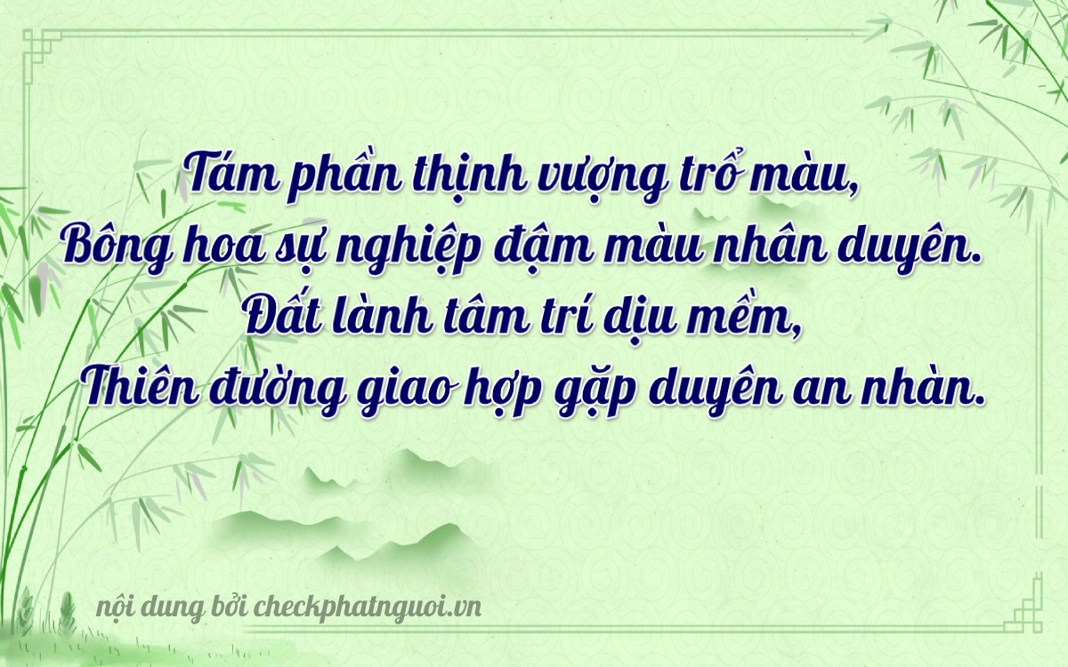 Bài thơ ý nghĩa cho <b>biển số 66A-08529</b> tại website checkphatnguoi.vn