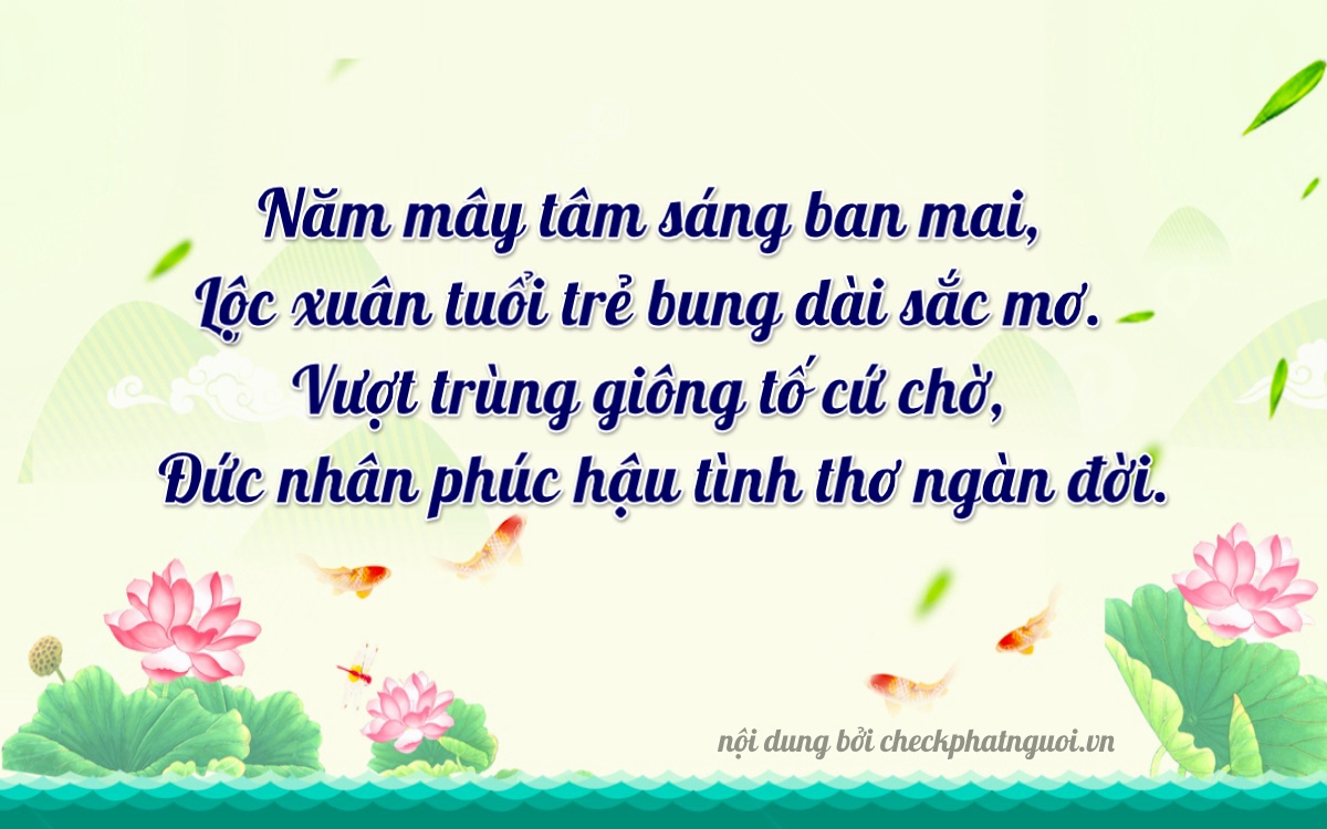 Bài thơ ý nghĩa cho <b>biển số 66A-09749</b> tại website checkphatnguoi.vn