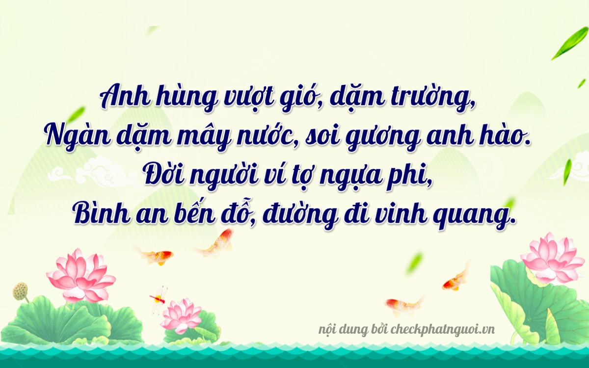 Bài thơ ý nghĩa cho <b>biển số 66A-13888</b> tại website checkphatnguoi.vn