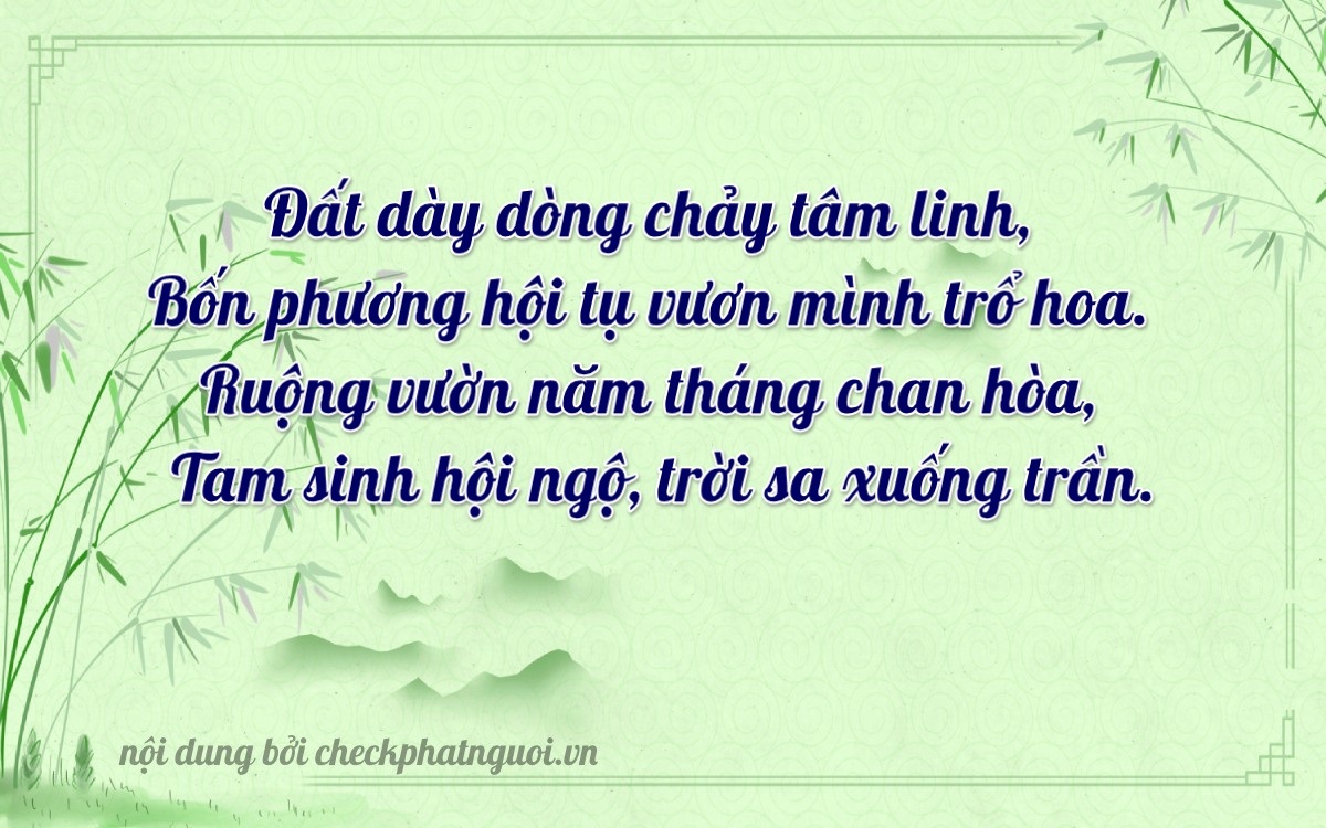 Bài thơ ý nghĩa cho <b>biển số 66A-14435</b> tại website checkphatnguoi.vn