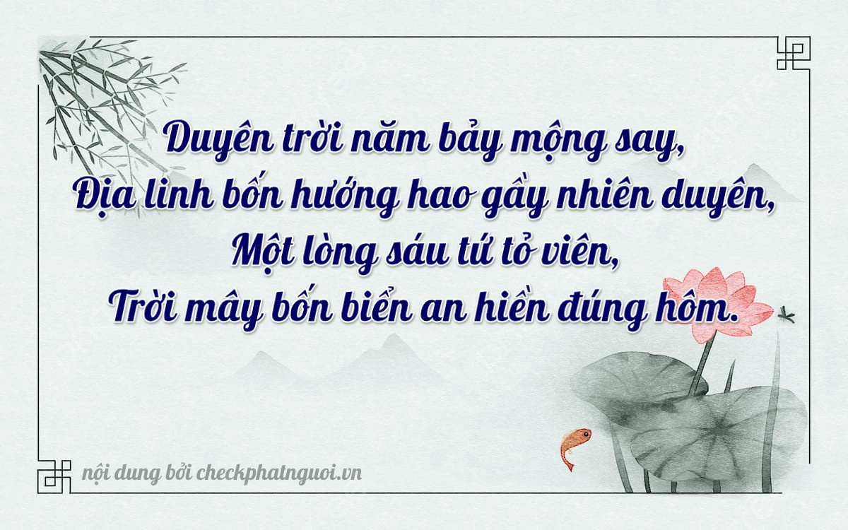 Bài thơ ý nghĩa cho <b>biển số 66A-14754</b> tại website checkphatnguoi.vn