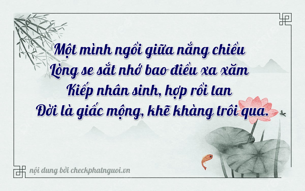 Bài thơ ý nghĩa cho <b>biển số 66A-19437</b> tại website checkphatnguoi.vn