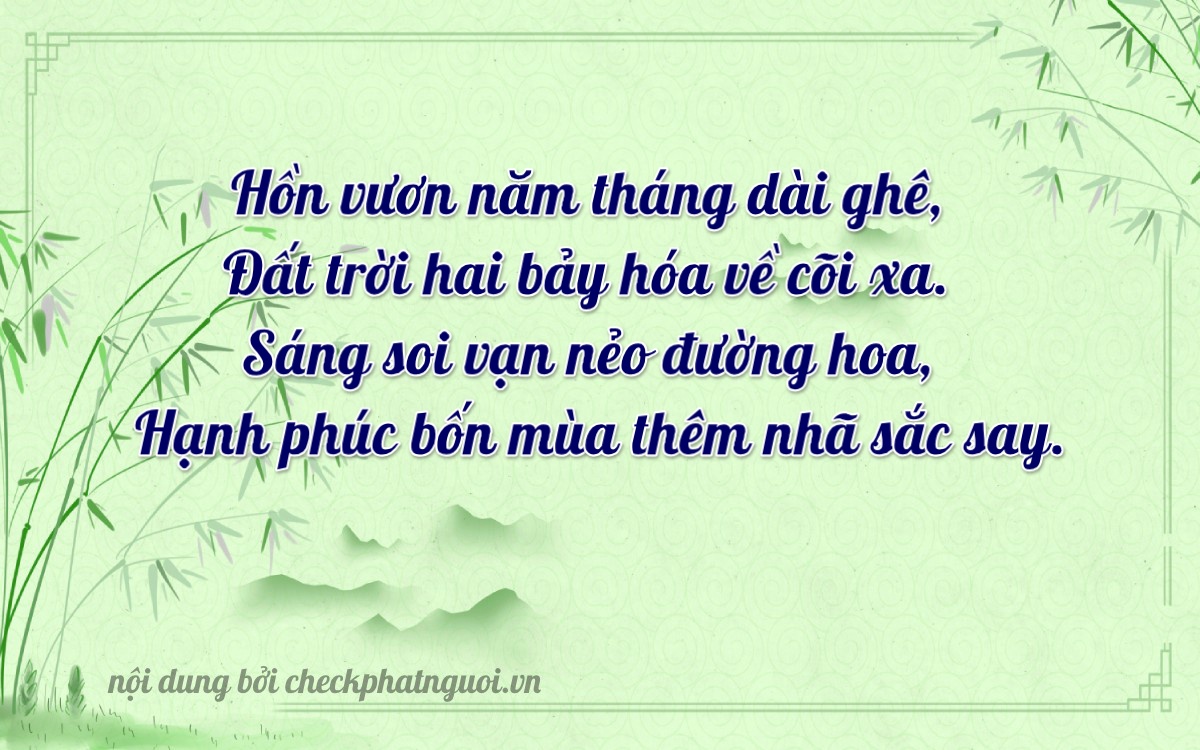 Bài thơ ý nghĩa cho <b>biển số 66A-20077</b> tại website checkphatnguoi.vn