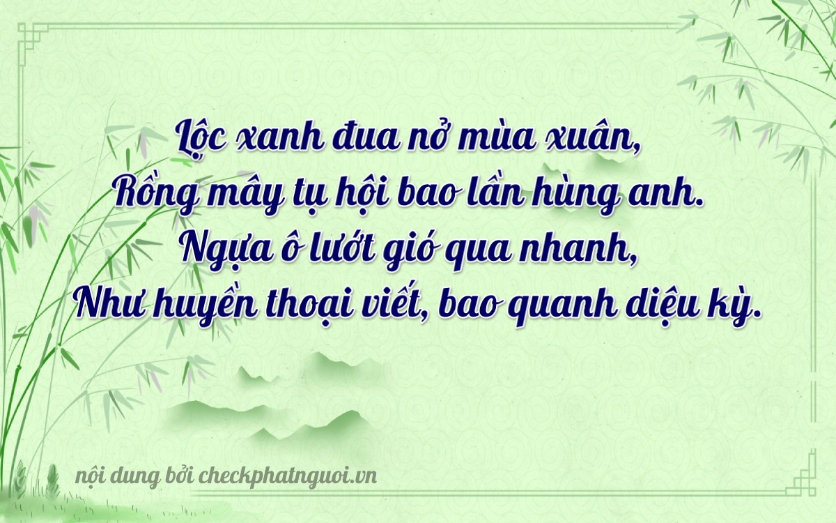 Bài thơ ý nghĩa cho <b>biển số 66A-20303</b> tại website checkphatnguoi.vn