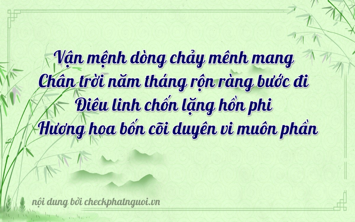 Bài thơ ý nghĩa cho <b>biển số 66A-20692</b> tại website checkphatnguoi.vn