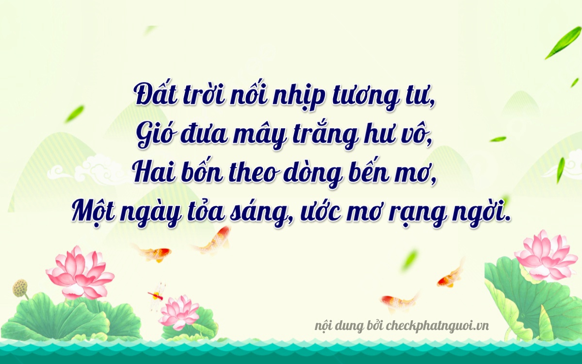 Bài thơ ý nghĩa cho <b>biển số 66A-22401</b> tại website checkphatnguoi.vn