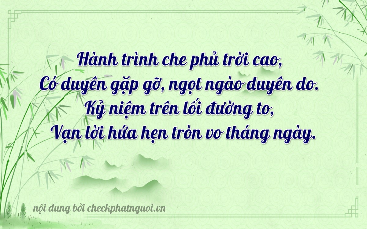 Bài thơ ý nghĩa cho <b>biển số 66A-22961</b> tại website checkphatnguoi.vn