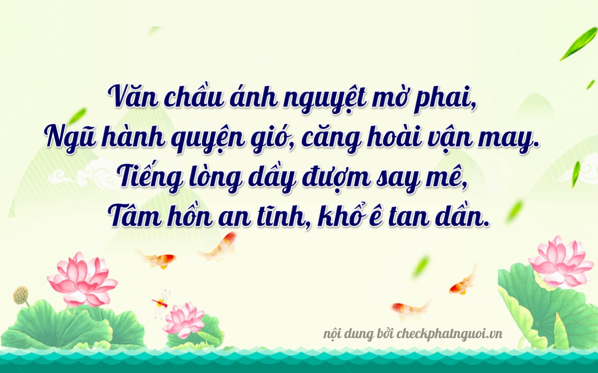 Bài thơ ý nghĩa cho <b>biển số 66A-25545</b> tại website checkphatnguoi.vn