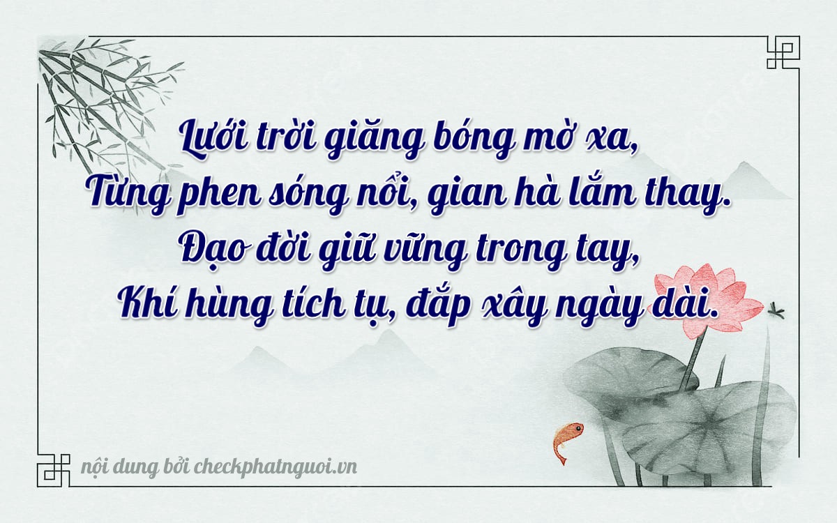 Bài thơ ý nghĩa cho <b>biển số 66A-28274</b> tại website checkphatnguoi.vn