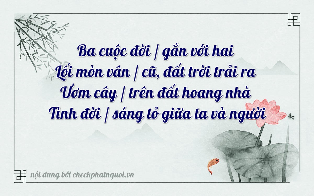 Bài thơ ý nghĩa cho <b>biển số 66A-30232</b> tại website checkphatnguoi.vn