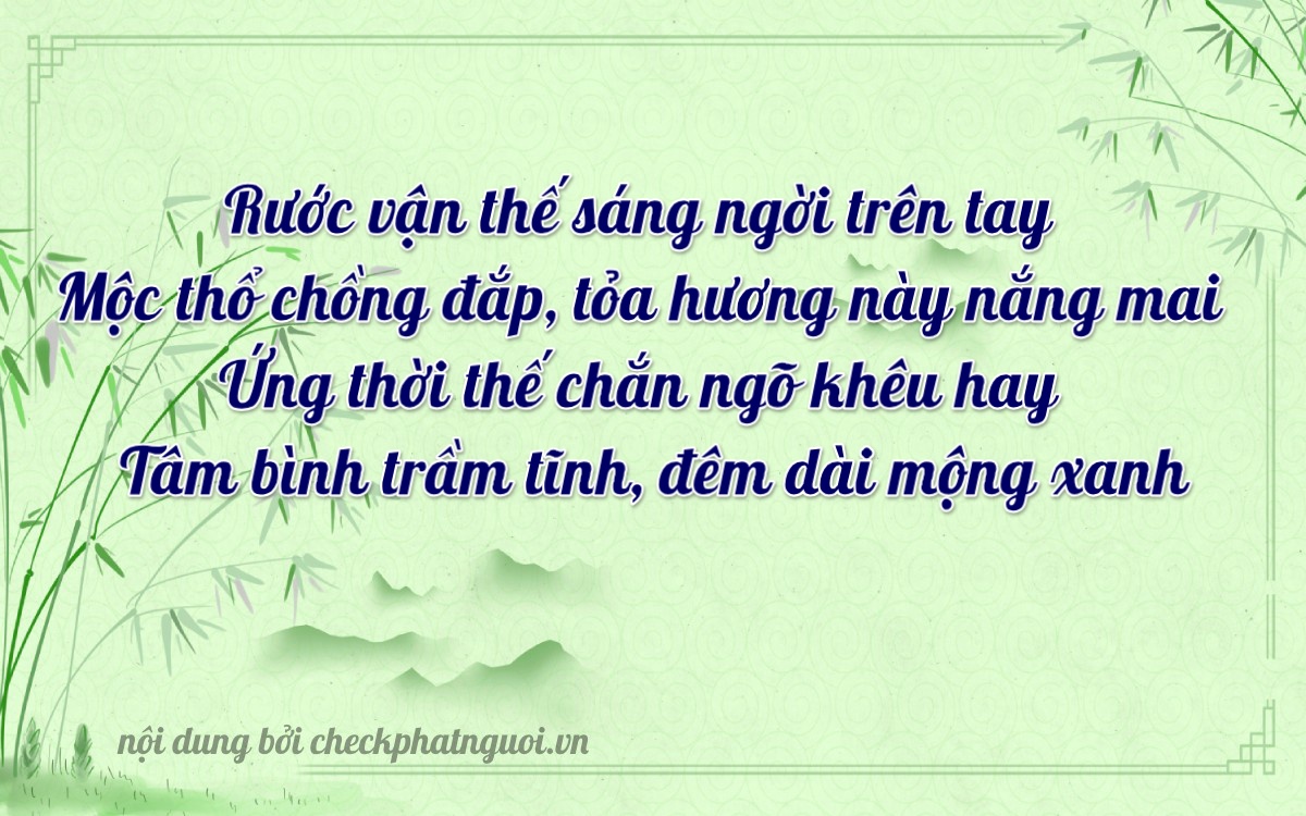 Bài thơ ý nghĩa cho <b>biển số 66A-45024</b> tại website checkphatnguoi.vn