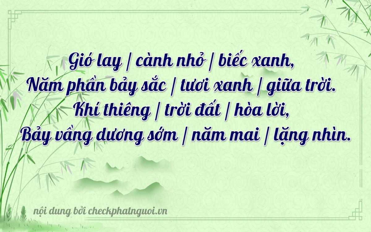 Bài thơ ý nghĩa cho <b>biển số 66A-45907</b> tại website checkphatnguoi.vn