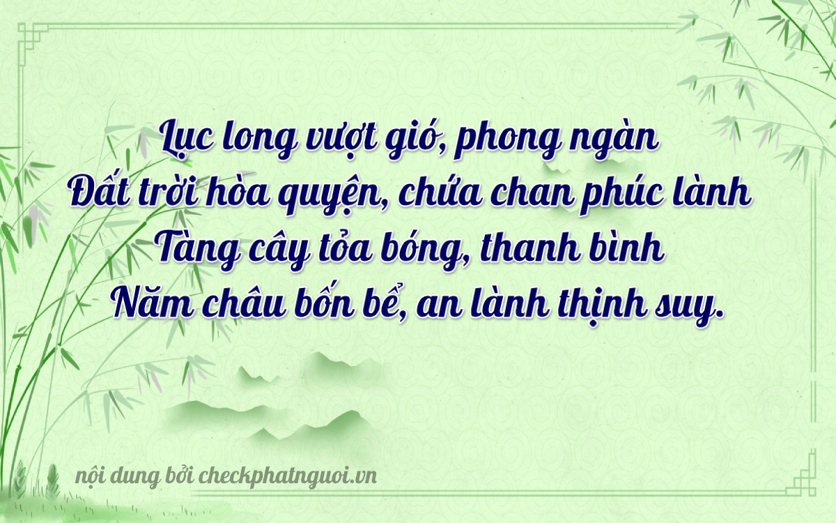 Bài thơ ý nghĩa cho <b>biển số 66A-66666</b> tại website checkphatnguoi.vn