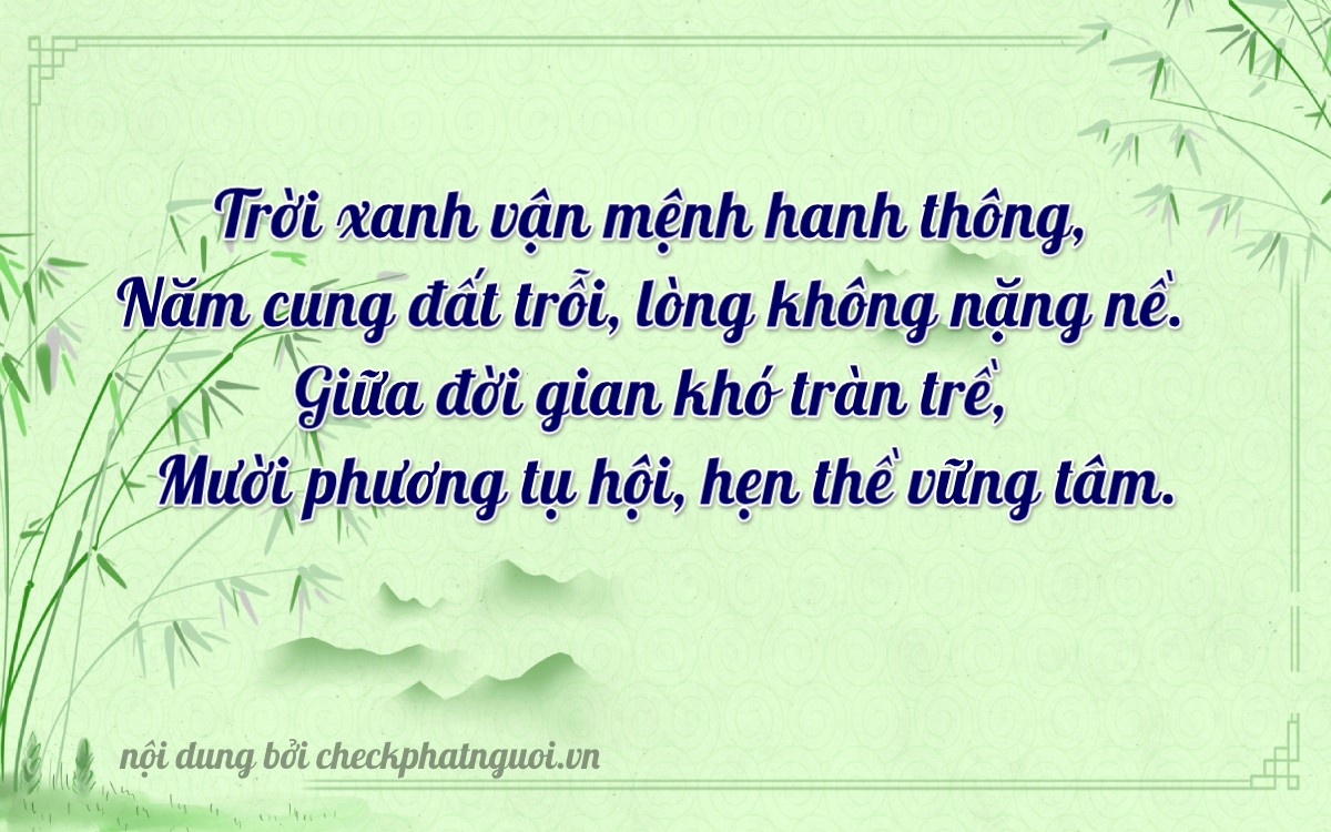 Bài thơ ý nghĩa cho <b>biển số 66AA-35210</b> tại website checkphatnguoi.vn