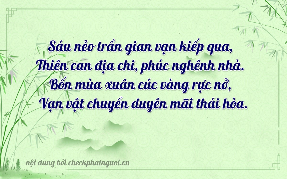 Bài thơ ý nghĩa cho <b>biển số 66AA-62405</b> tại website checkphatnguoi.vn
