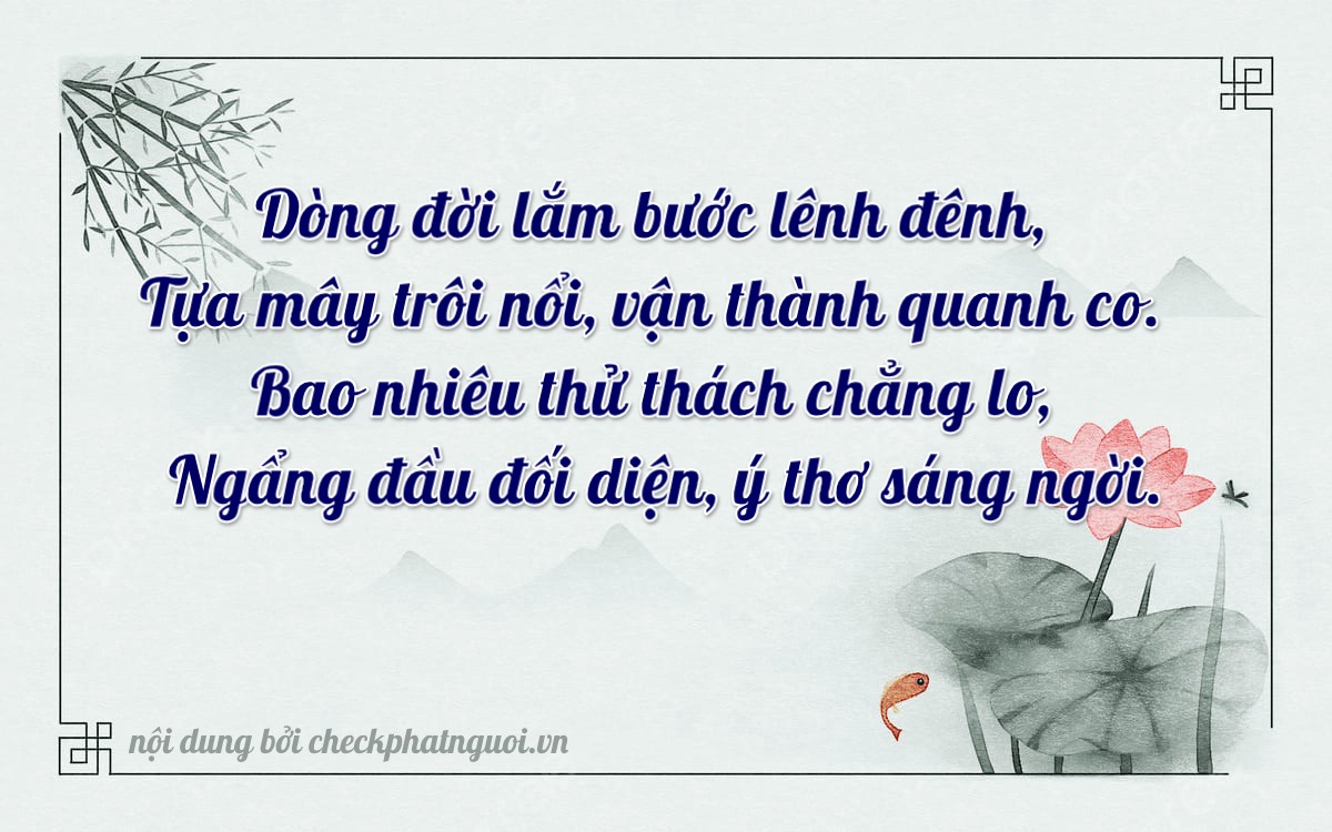 Bài thơ ý nghĩa cho <b>biển số 66B1-58858</b> tại website checkphatnguoi.vn