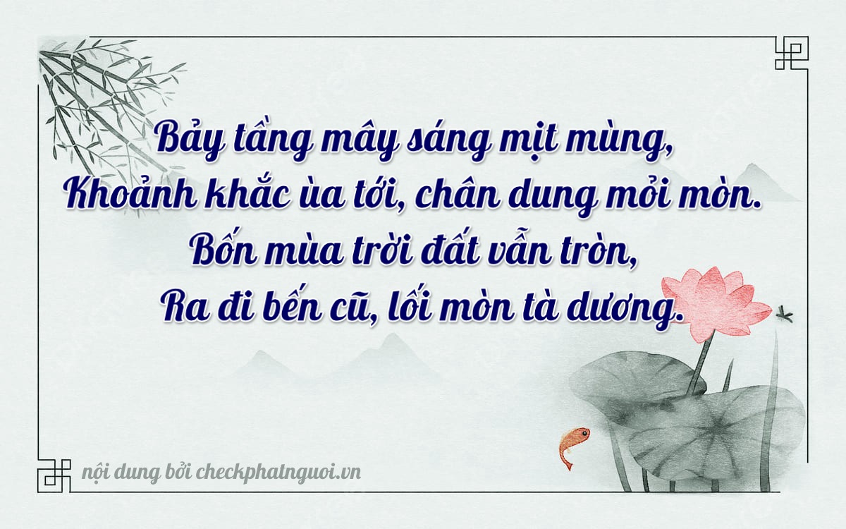 Bài thơ ý nghĩa cho <b>biển số 66B1-74760</b> tại website checkphatnguoi.vn