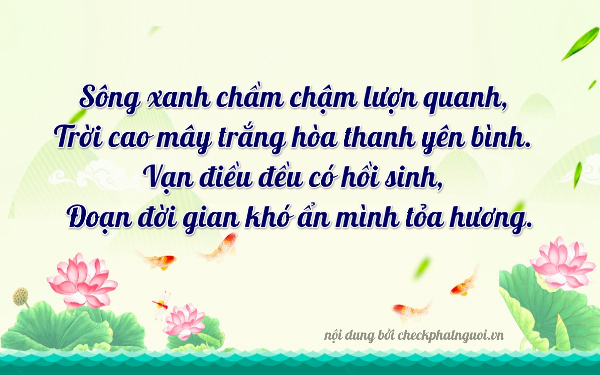 Bài thơ ý nghĩa cho <b>biển số 66B1-84509</b> tại website checkphatnguoi.vn