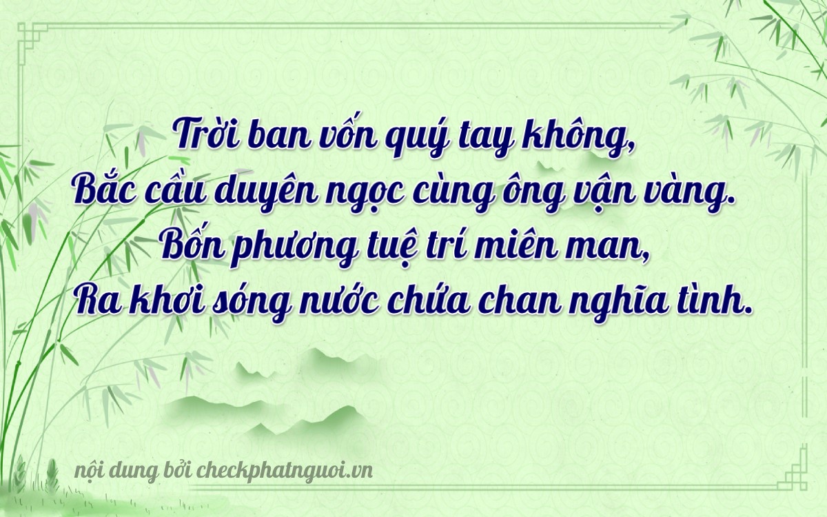 Bài thơ ý nghĩa cho <b>biển số 66BA-18704</b> tại website checkphatnguoi.vn